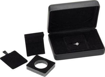 Black Leatherette Stone/Jewelry Box