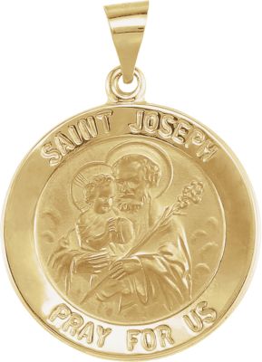 Hollow Round St. Joesph Medal