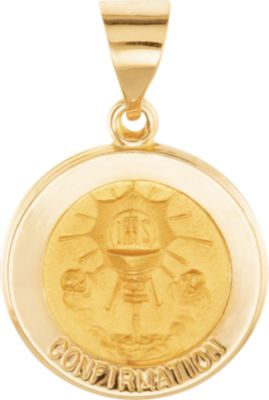 Hollow Round Confirmation Medal 