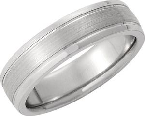 6mm Domed Band with Brushed Finish