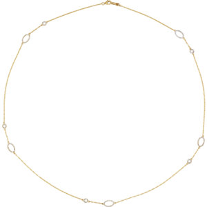 Spring Fashion Jewelry Diamond Station Necklace