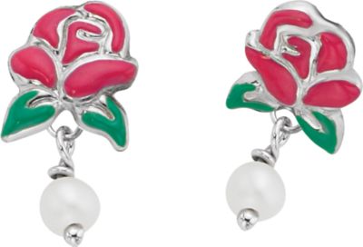 Disney&reg; Belle Rose & Pearl Earrings