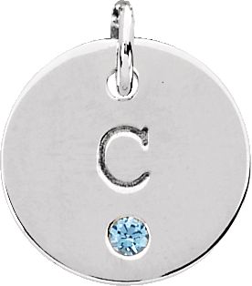 Posh Mommy&reg; Engravable Mini Disc Pendant Mounting