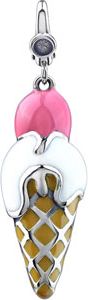 Enamel Ice Cream Cone Charm