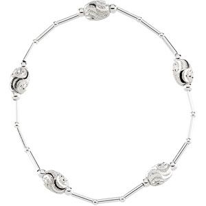 6.25 mm Stretch Bracelet With Oval Cut Tube Polished Beads