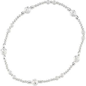 5 mm Stretch Bracelet With Stardust Swirl And Oval Beads