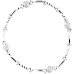 6 mm Stretch Bracelet With Polished And Stardust Beads