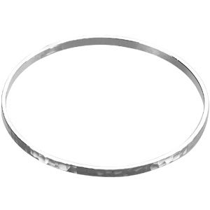 Sterling Silver Bangle Bracelet with a hammer finish- 3.25mm