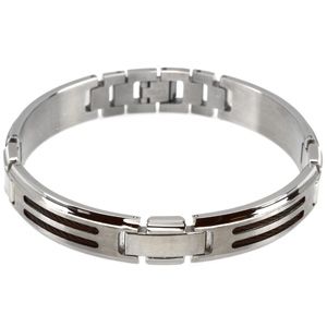 Stainless Steel Bracelet with Black Ion Plated Cable