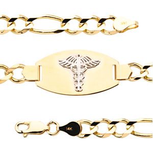 Two Tone Medical ID Bracelet