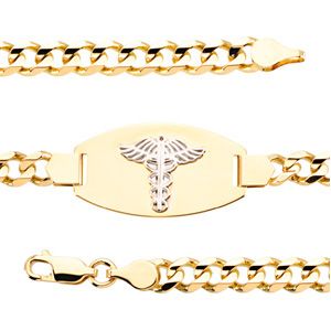 Two Tone Medical ID Bracelet