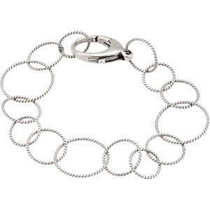 Oxidized Sterling Silver Link Bracelet