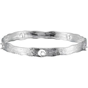 Bangle Bracelet Mounting for Round Gemstones