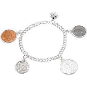 4 Coin Good Luck Charm Bracelet