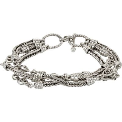 Sterling Silver Multi Strand Wheat 7