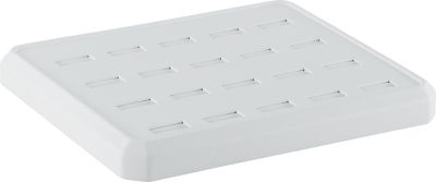 White Leatherette 20 Ring Stackable Tray
