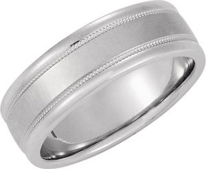 7mm Milgrain Band with Matte Finish