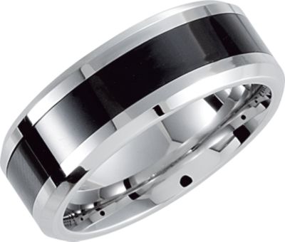 Dura Cobalt&trade; Beveled Band with Ceramic