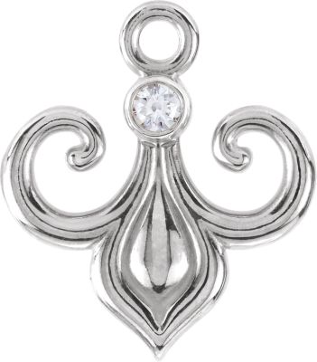 Fleur-de-Lis Design Earring Component