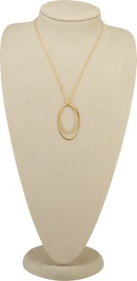 Tall Neckform W/ Oval Base Suede Display