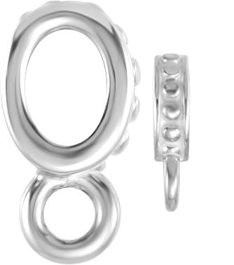 Granulated Bail with Jump Ring