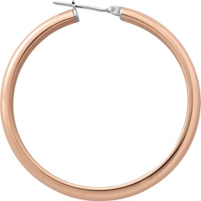 Amalfi&trade; Stainless Steel Half Round Hoop Earrings