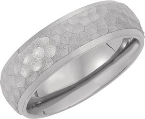 7.0 Titanium Hammered Band 