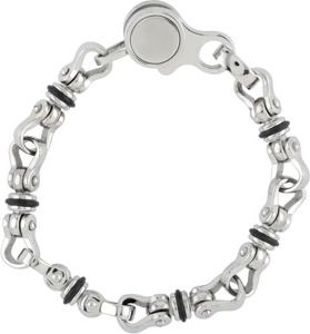 Stainless Steel & Rubber Link Bracelet or Necklace
