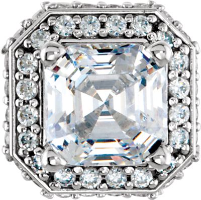 Asscher Halo Peg Head Setting