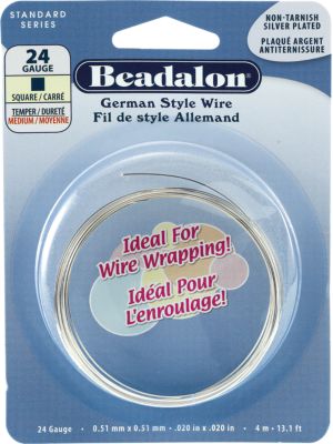Beadalon&reg; Square NF Silver Plated Wire