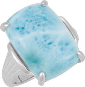 Genuine Larimar Ring