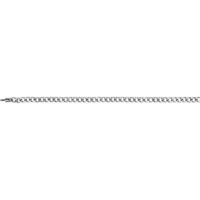 Stainless Steel Diamond Cut Curb Bracelet or Chain with Box Lock