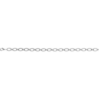 Stainless Steel Oval Shrimp Rolo Bracelet or Chain