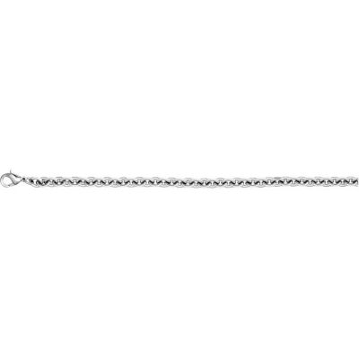 Stainless Steel Diamond Cut Oval Rolo Chain 