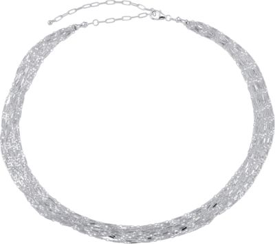 12-Strand Bar Chain Necklace with 4 Inch Extension