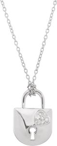 .07 ct tw Diamond Heart Lock 18