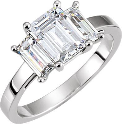 3-Stone Engagement Ring Mounting 