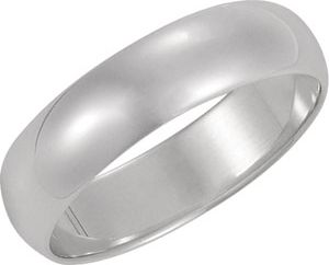 Half Round Wedding Band - Size 11, 2mm - 12mm