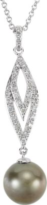 Tahitian Pearl and Diamond Necklace