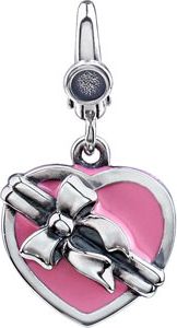 Wrapped Enamel Heart Box Charm