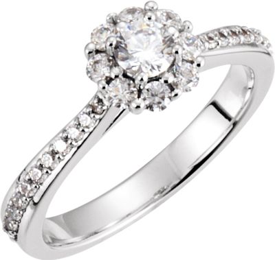 Nine-Stone Cluster Engagement Ring or Band