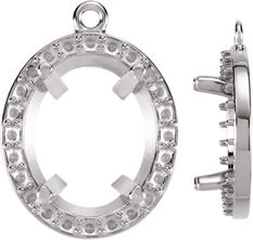 Halo Dangle for Oval Center