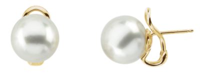 South Sea Cultured Pearl Earrings with Omega Back