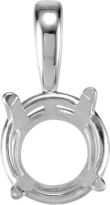 4-Prong Solitaire Pendant for Round Stone
