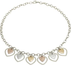 Amalfi™ Stainless Steel Glitter Heart Necklace with Immersion Plate