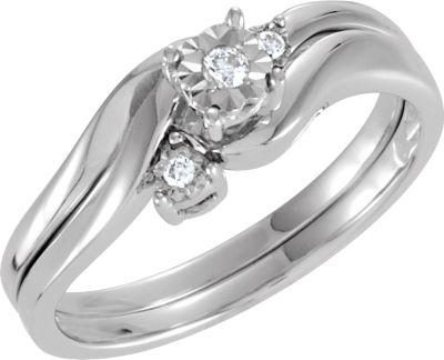 Diamond Illusion Engagement Ring or Matching Enhancer