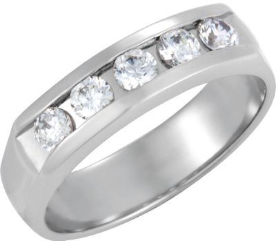 5-Stone Ladies or Gents Wedding Band Mounting