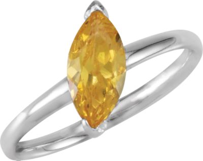 Stackable Citrine Colored CZ Ring