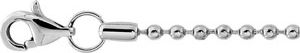 Stainless Steel Bead Chain with Lobster Clasp