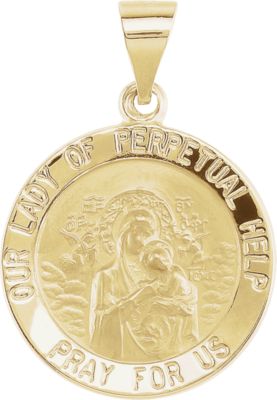 Hollow Round Our Lady of Perpetual Help Medal